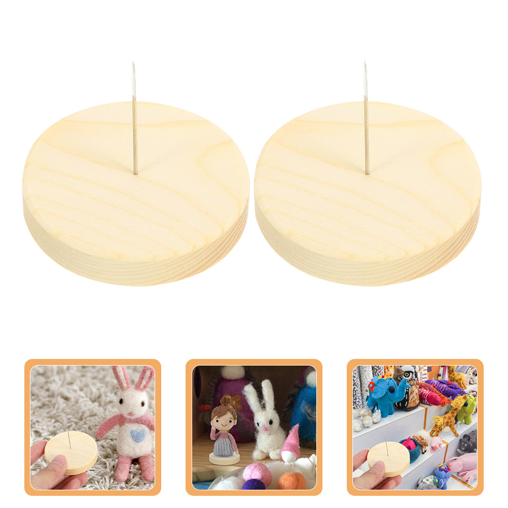 Display Stand Wood - 4 قطع حامل إبر للحياكة بالإبرة