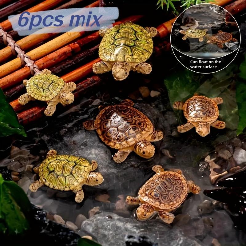 Bonsai Garden Miniature - 6 تماثيل سلحفاة صغيرة لتزيين أحواض