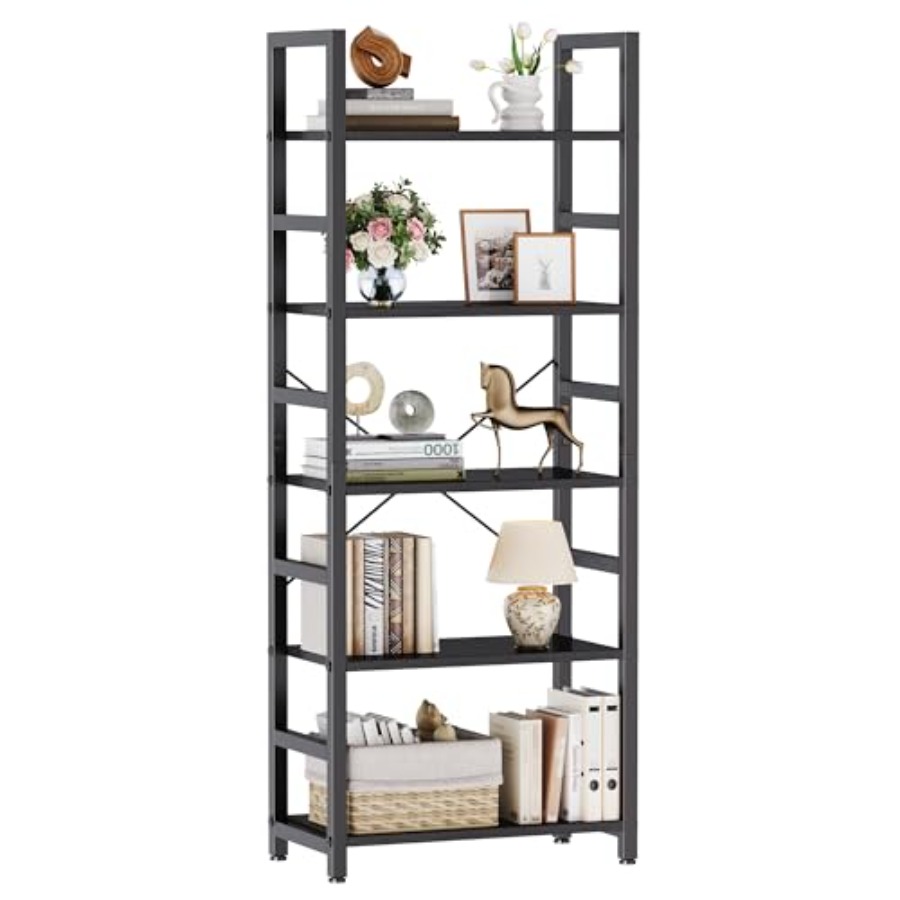 Display Stand Wood - رف كتب بخمس طبقات، خزانة كتب