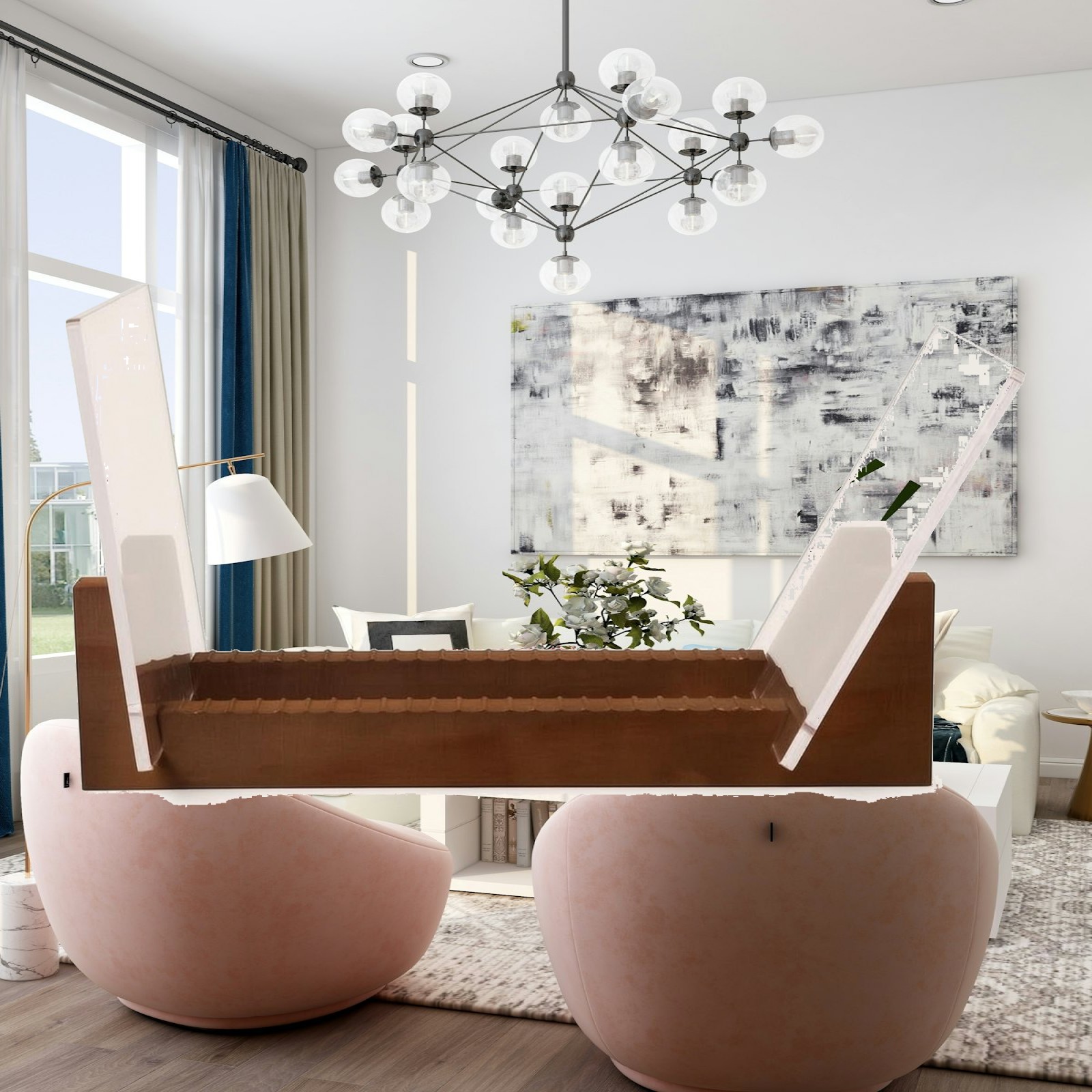 Display Stand Wood - حامل فينيل مع ألواح أكريليك لتوفير