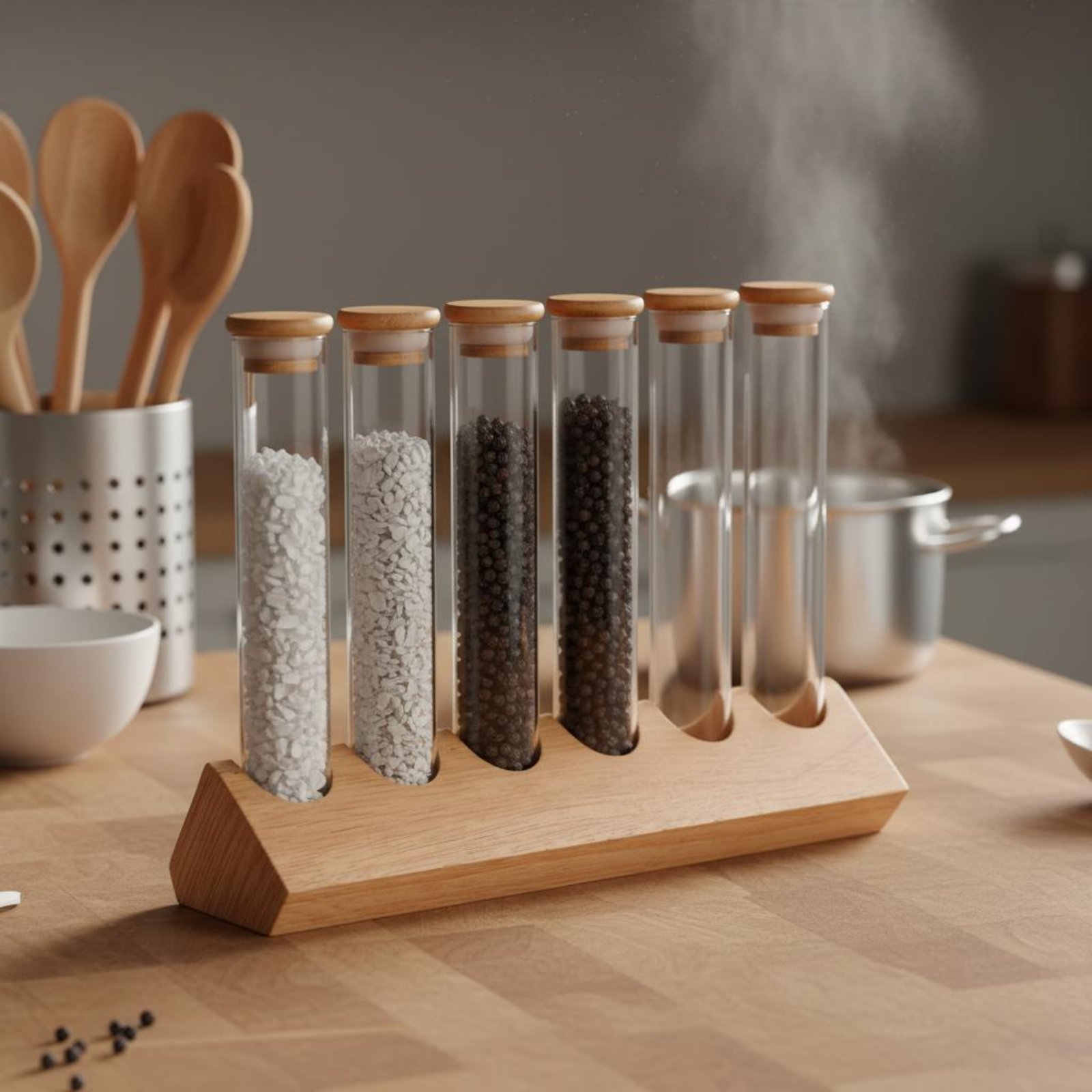 مجموعة حاويات زجاجية مع حامل خ - مراجعة Display Stand Wood وسعره