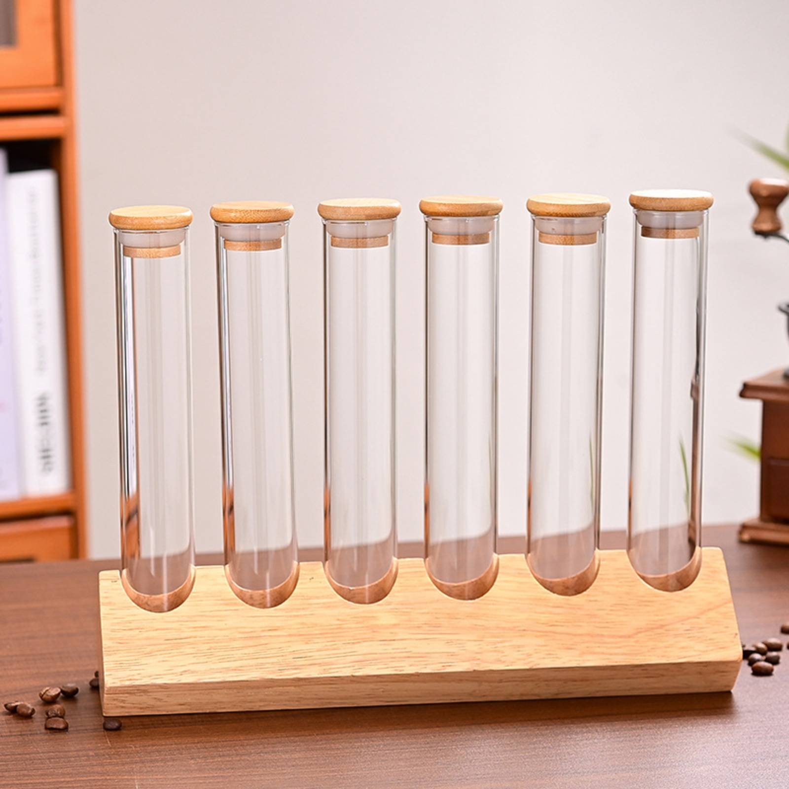 مجموعة حاويات زجاجية مع حامل خ - مراجعة Display Stand Wood وسعره