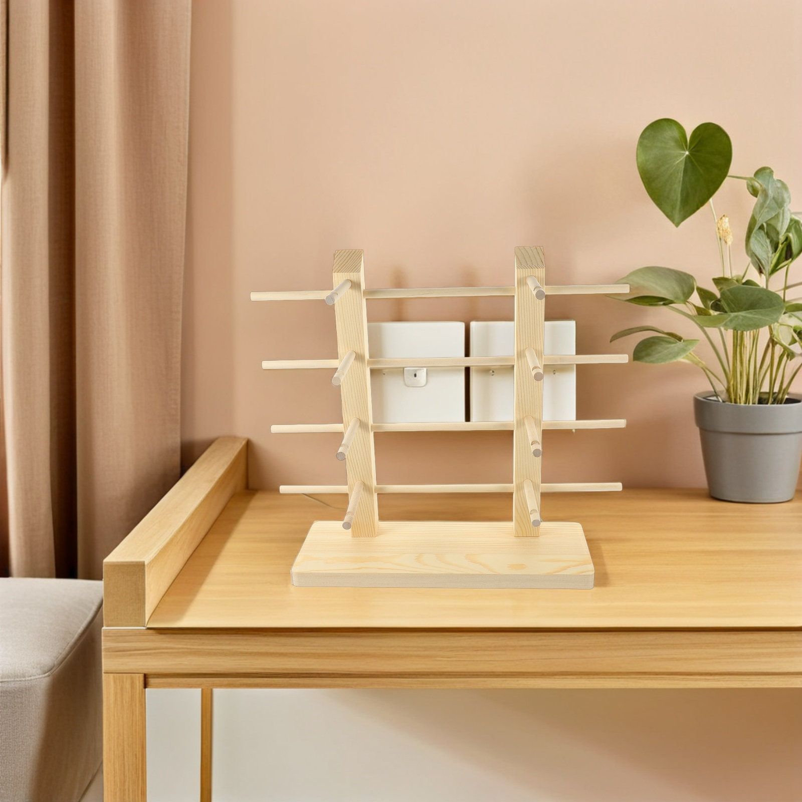 قطعتان من حامل عرض النظارات ال - مراجعة Display Stand Wood وسعره