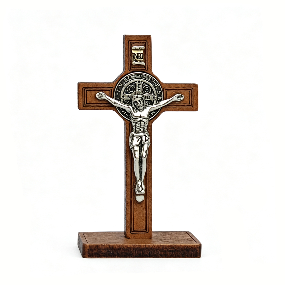 صليب القديس بنديكت الخشبي مع ق - مراجعة Display Stand Wood وسعره