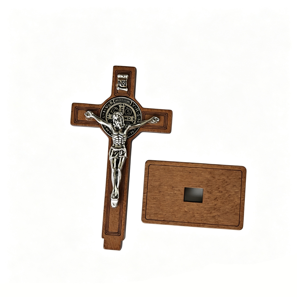 صليب القديس بنديكت الخشبي مع ق - مراجعة Display Stand Wood وسعره