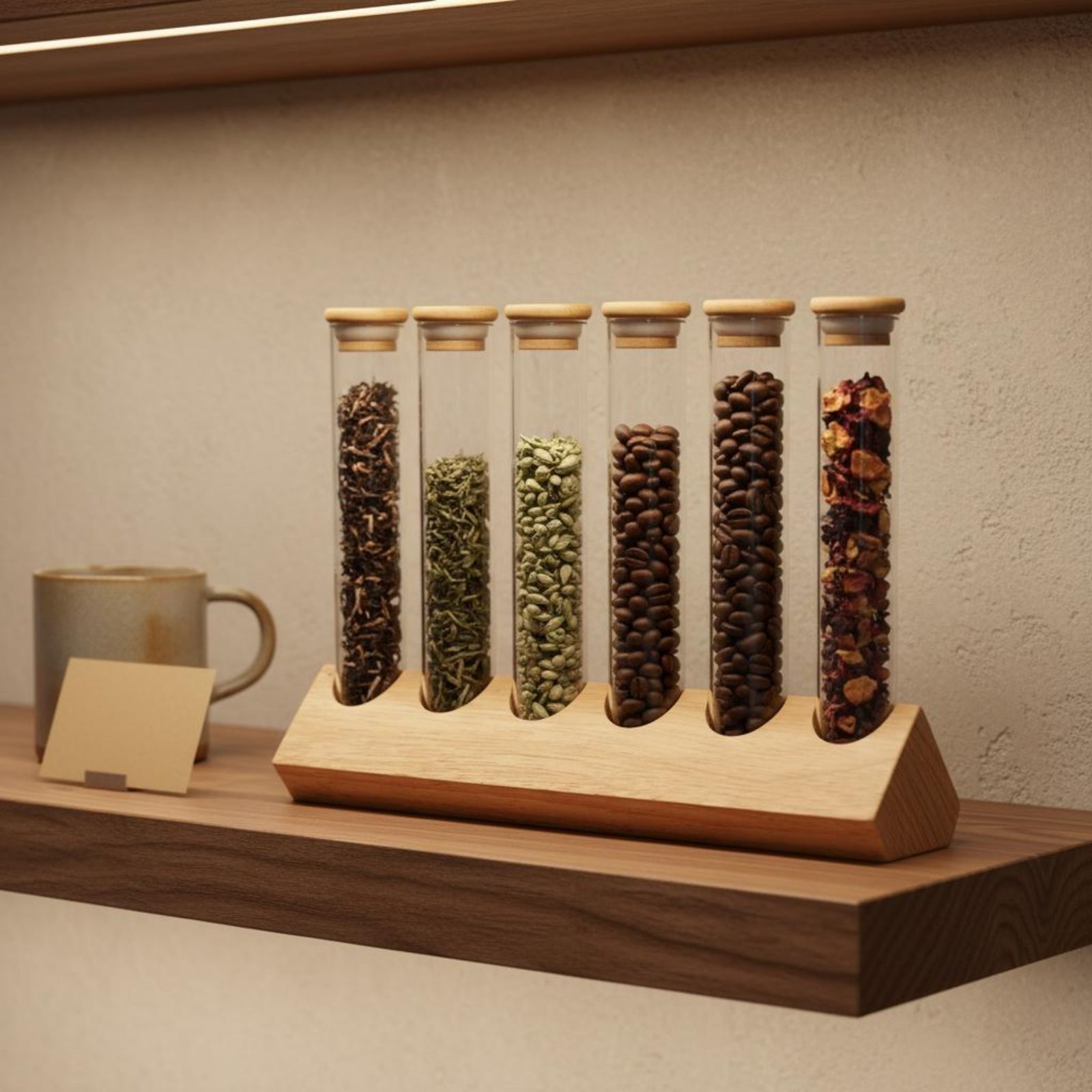 مجموعة حاويات زجاجية أنبوبية م - مراجعة Display Stand Wood وسعره