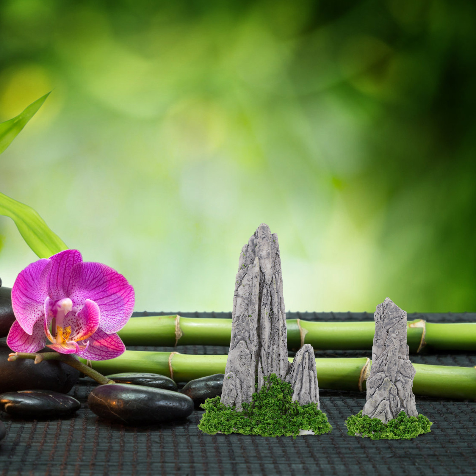 12 قطعة من ديكورات الجبال المص - مراجعة Bonsai Garden Art وسعره