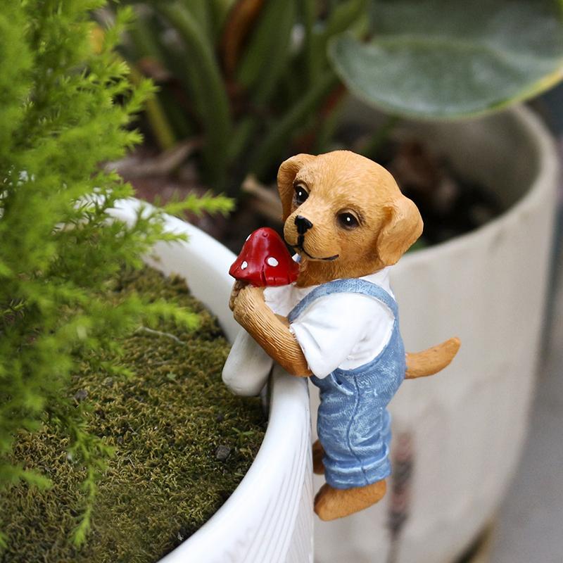 تمثال كلب لطيف معلق من الراتنج - مراجعة Bonsai Garden Decor وسعره