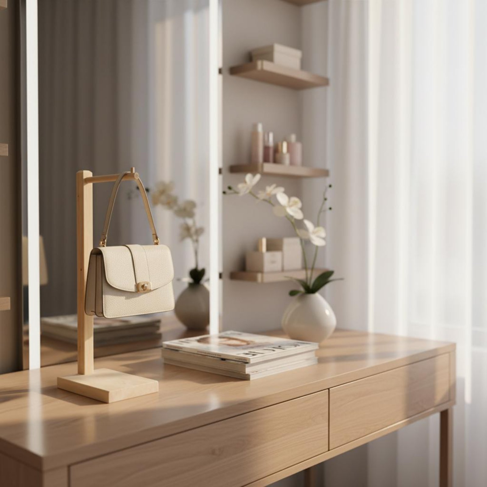 حامل حقائب من الخشب الخالص بقا - مراجعة Display Stand Wood وسعره
