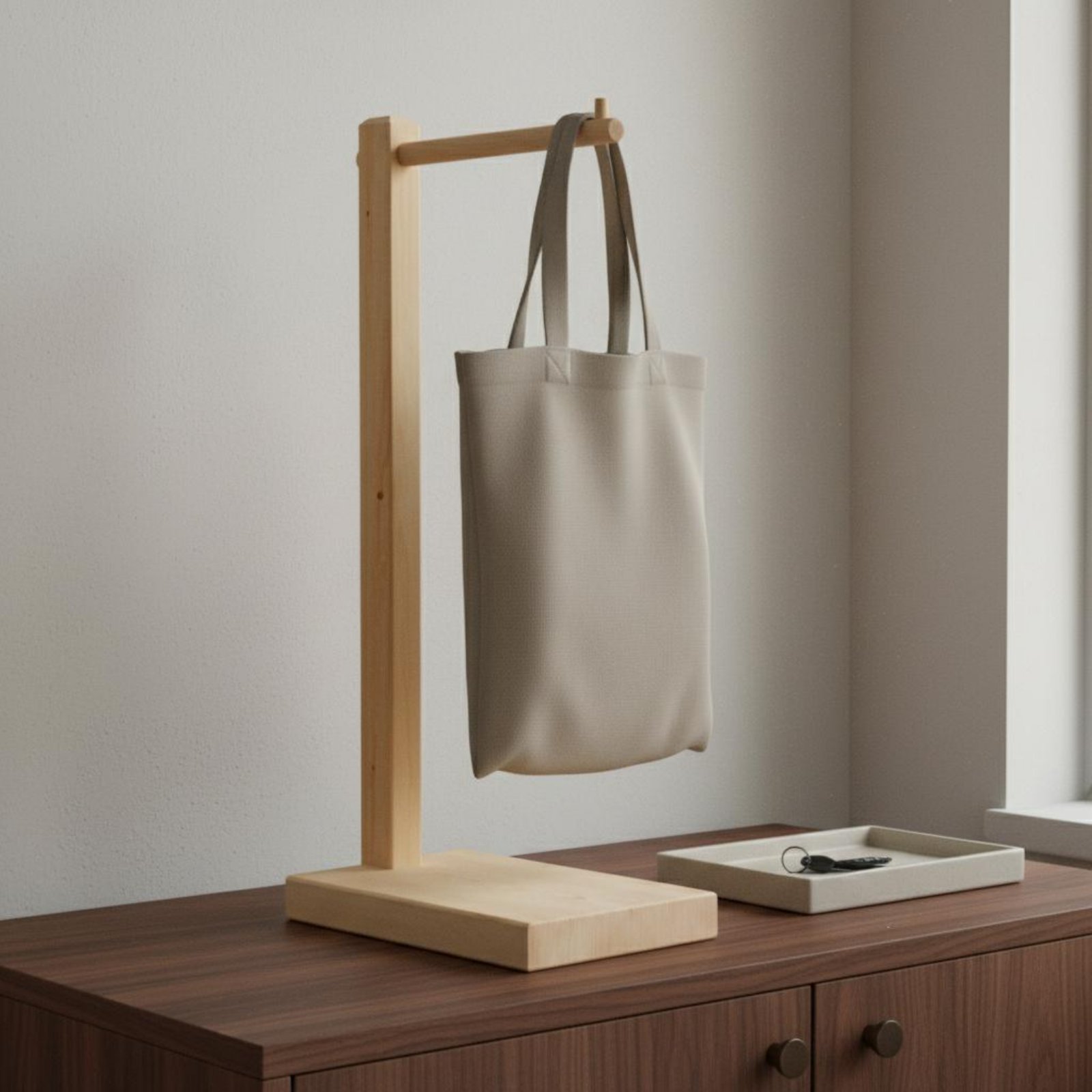 حامل حقائب من الخشب الخالص بقا - مراجعة Display Stand Wood وسعره