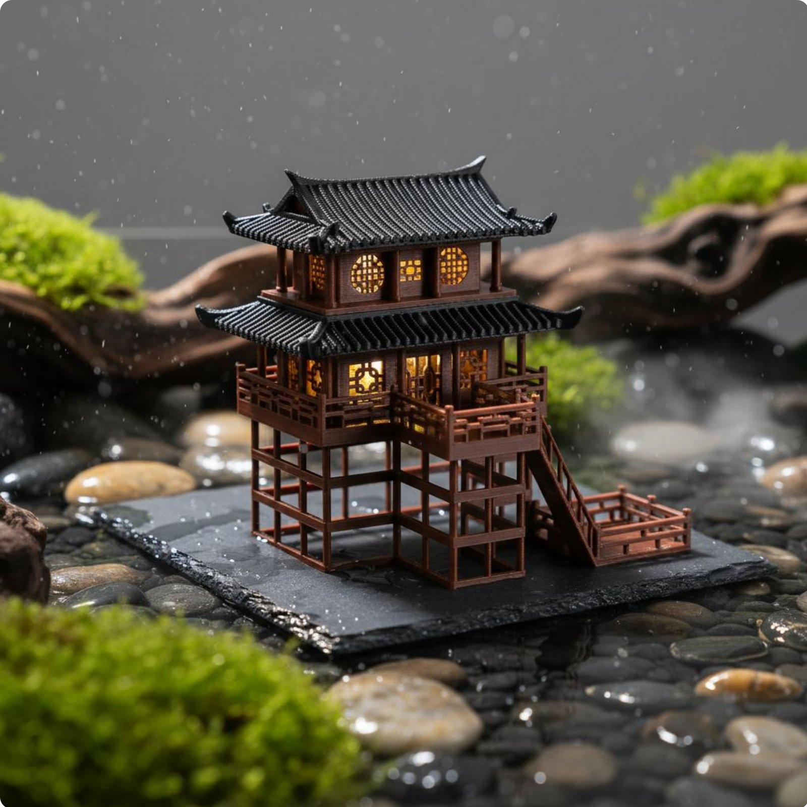 بيت بونساي بلاستيكي على شكل با - مراجعة Japanese Garden Bonsai وسعره